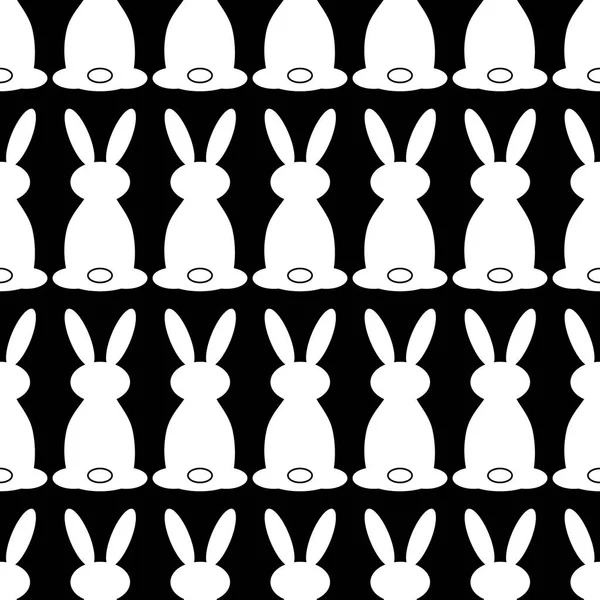 Векторный кролик бесшовный рисунок. Банни фон. Пасхальный бесшовный узор — стоковый вектор