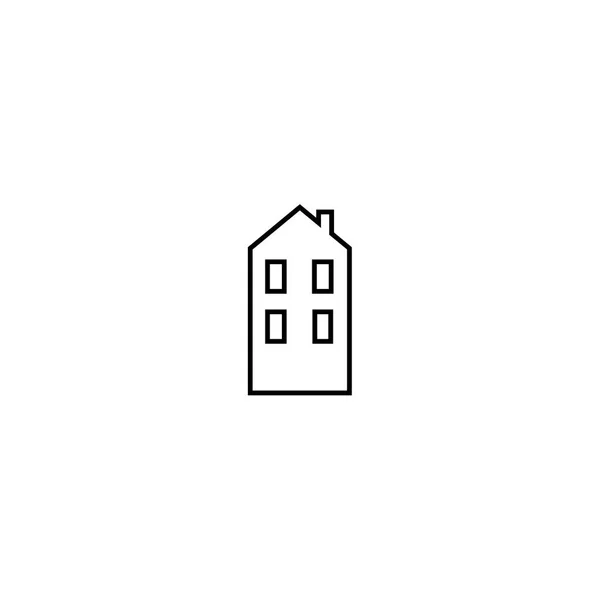 Icono de línea que representa la casa Vector Illustration. Casa y hogar símbolo simple — Vector de stock