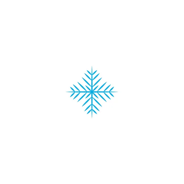 Vektor illustration. Snowflake ikon. Blue snowflake isolerad på vit bakgrund. eps10 — Stock vektor