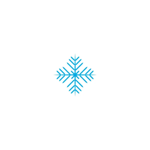 Illustrazione vettoriale. Icona dei fiocchi di neve. Fiocco di neve blu isolato su sfondo bianco. eps10 — Vettoriale Stock