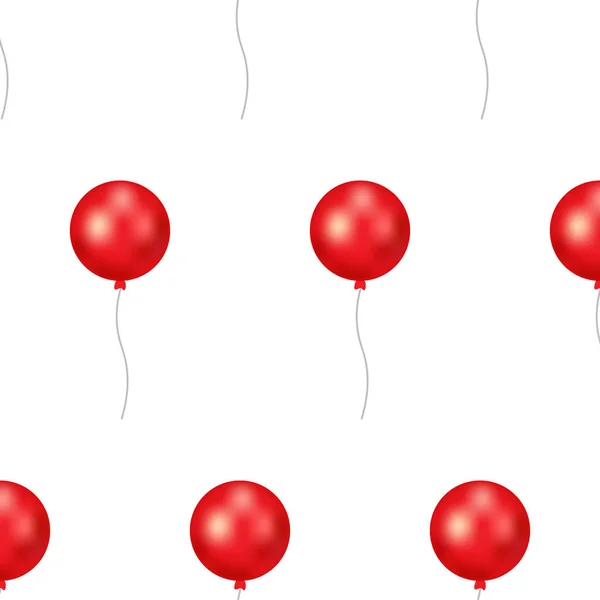 Icône vectorielle ballon isolée sur fond blanc. Icône de ballon gradient rouge. Utile pour l'affiche de fête, les voeux et la carte de mariage. Modèle sans couture de ballon d'illustration vectorielle — Image vectorielle