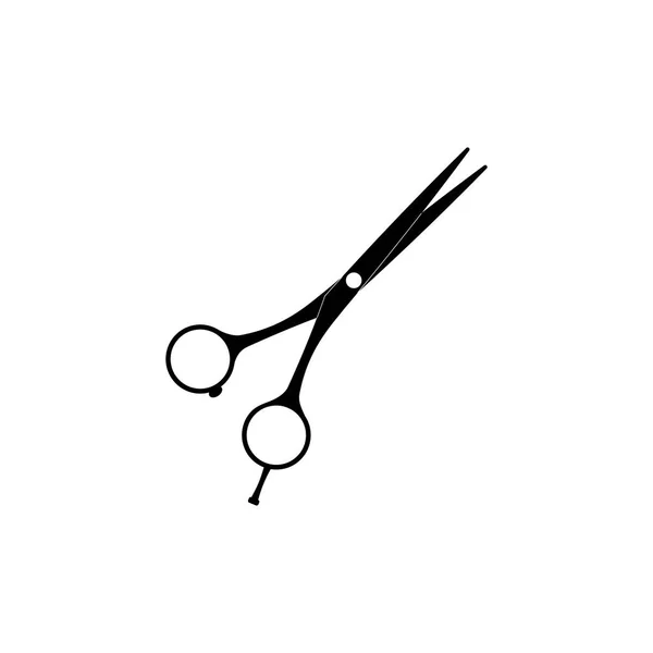 Scissors icon vector illustration. Cut concept with open scissors. Utensil or hairdresser logo symbol — Stock Vector