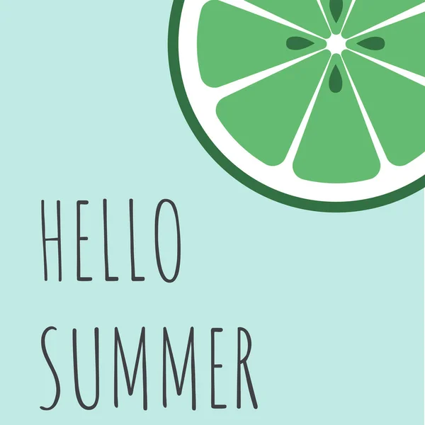 Nyár, elrendezés design, üdvözlőlap, borítókönyv, banner, poszter, sablon design, vektor illusztráció szöveggel hello nyár — Stock Vector