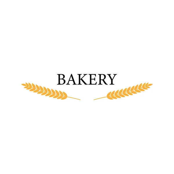 Logotipo da padaria, etiqueta, crachá, emblema. estilo minimalismo. Orelha de trigo. Isolado no fundo. Ilustração vetorial . — Vetor de Stock