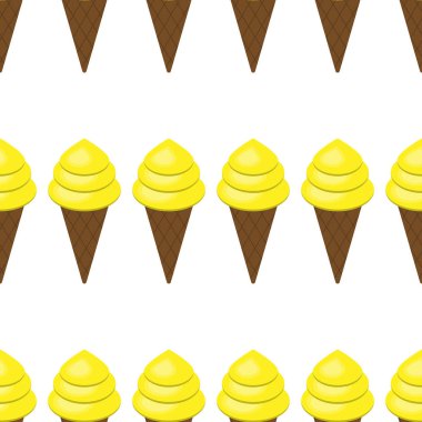 Dondurma koni çikolata vektör dikişsiz desen