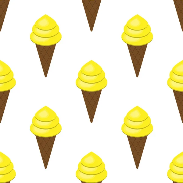 Παγωτό κώνου σοκολάτα διάνυσμα ομαλή μοτίβο — Διανυσματικό Αρχείο