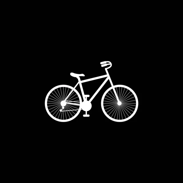 Bike icon vector, solid logo illustration, pictogram isolated on black — Stock Vector