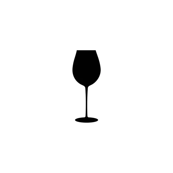 Wine glass Icon Vector black silhouette illustration — Stock Vector