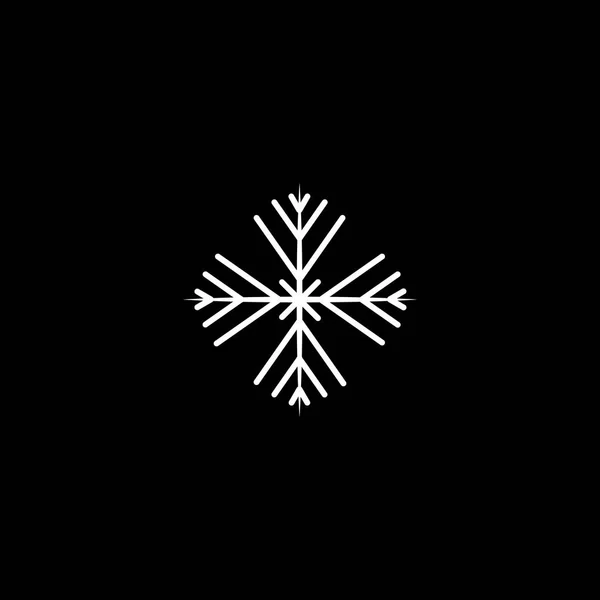 Karácsonyi hópehely sziluett ikon. A vektoros koncepció illusztrációja a tervezésből. — Stock Vector
