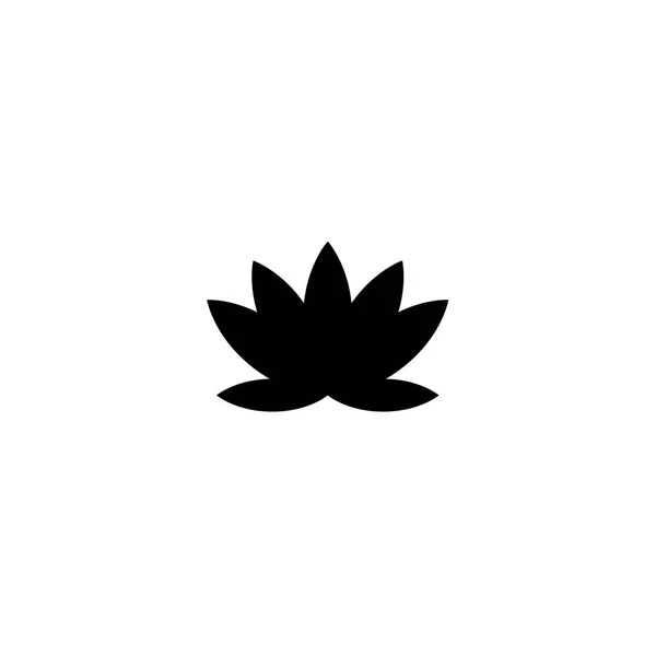 Icône fleur de nénuphar. Illustration simple de l'icône vectorielle de fleur de nénuphar pour toile. silhouette — Image vectorielle