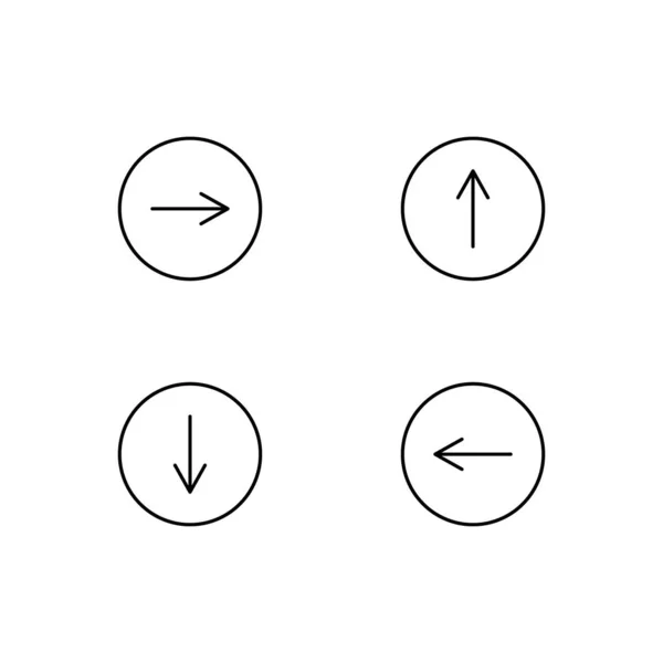 Šipka dolů doleva se šipkou vpravo. Styl obrázku je plochý symbol ikony uvnitř kruhu, černá barva, bílé pozadí. — Stockový vektor