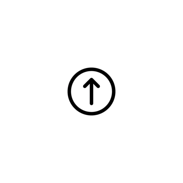 Arrow up vector rounded icon. Image style is a flat icon symbol inside a circle, black color, white background. — Stock Vector