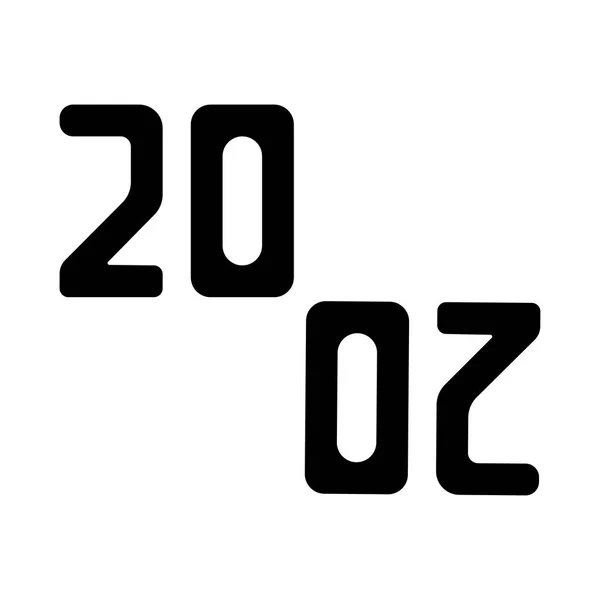 2020 anno numeri design creativo su sfondo bianco 2020 icona — Vettoriale Stock