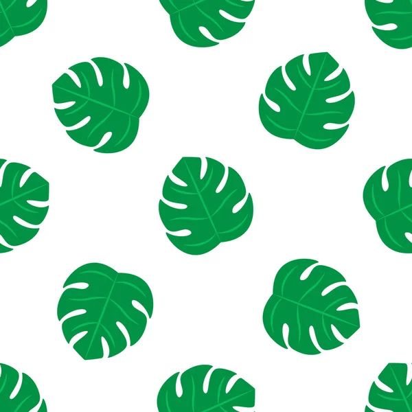 トレンディな熱帯の葉ベクターのシームレスなパターン。有機花の背景. — ストックベクタ