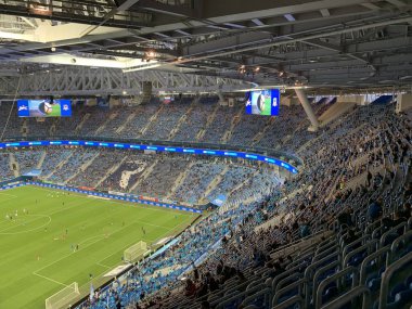 Saint-Petersburg Rusya 03.08.2019 Staduim St Petersburg - 2018 Fifa Dünya Kupası ve Avrupa Kupası 2020 arenası zenit Krasnodar maçı öncesi Fc Zenit arena.