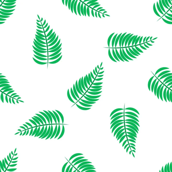 Fondo de hojas de palma tropical. Patrón de vector sin costura con licencia de selva .. — Archivo Imágenes Vectoriales