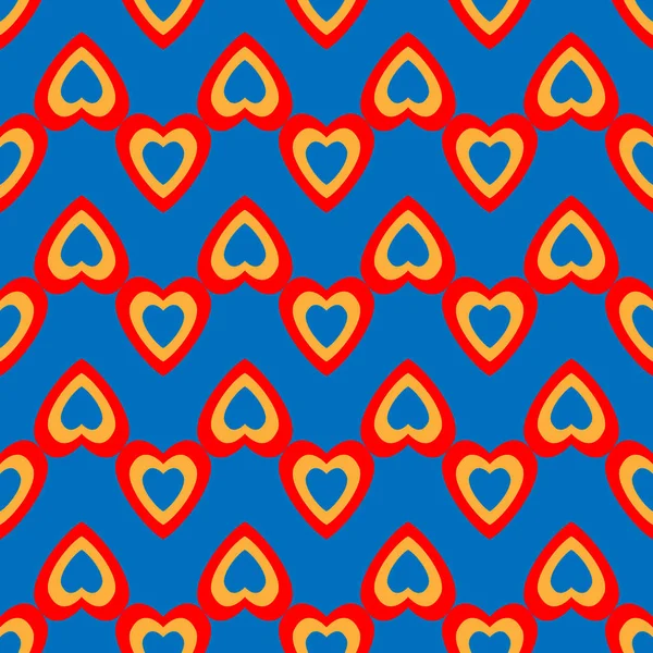 Amor corazón abstracto patrón inconsútil colorido — Vector de stock