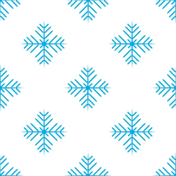Vektornahtloses Muster mit Schneeflocken. Winterlicher Hintergrund. — Stockvektor
