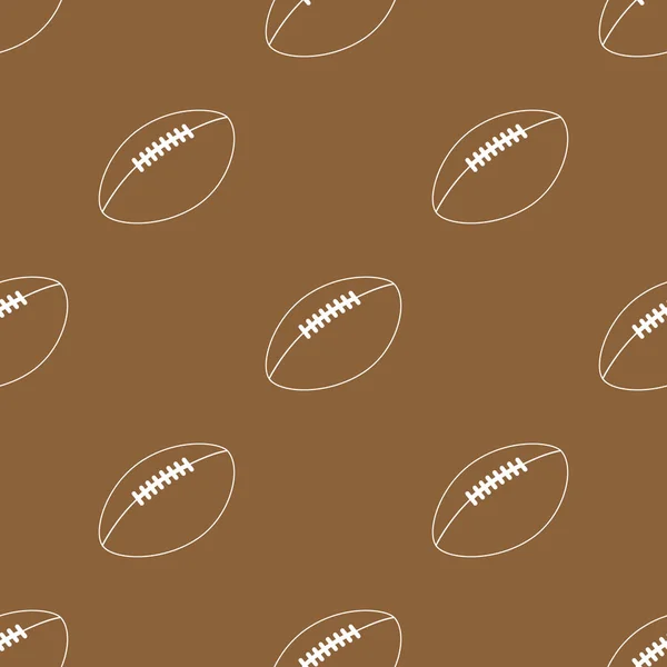 Ballon de football américain motif sans couture. Illustration vectorielle — Image vectorielle