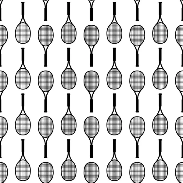 Sport naadloos patroon met tennis iconen in platte design stijl. — Stockvector
