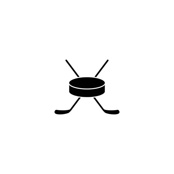 Hockey stick icon. Black filled vector illustration. Hockey stick symbol on white background. Can be used in web and mobile. — Stock Vector