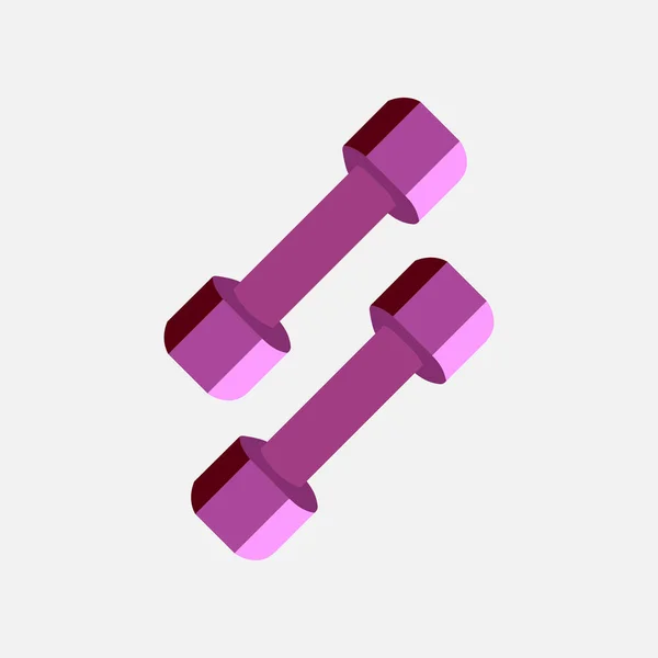 Minibellen geïsoleerd op een witte achtergrond. Dumbbell vector pictogram. — Stockvector