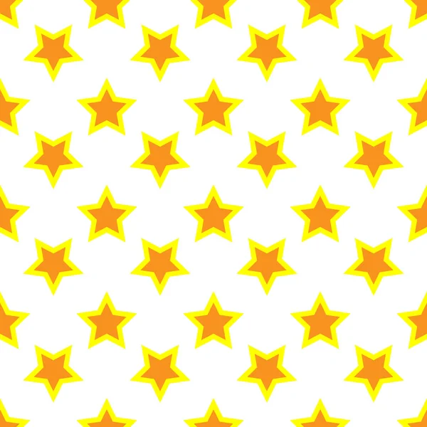 白にシームレスな星パターンベクトルイラスト — ストックベクタ