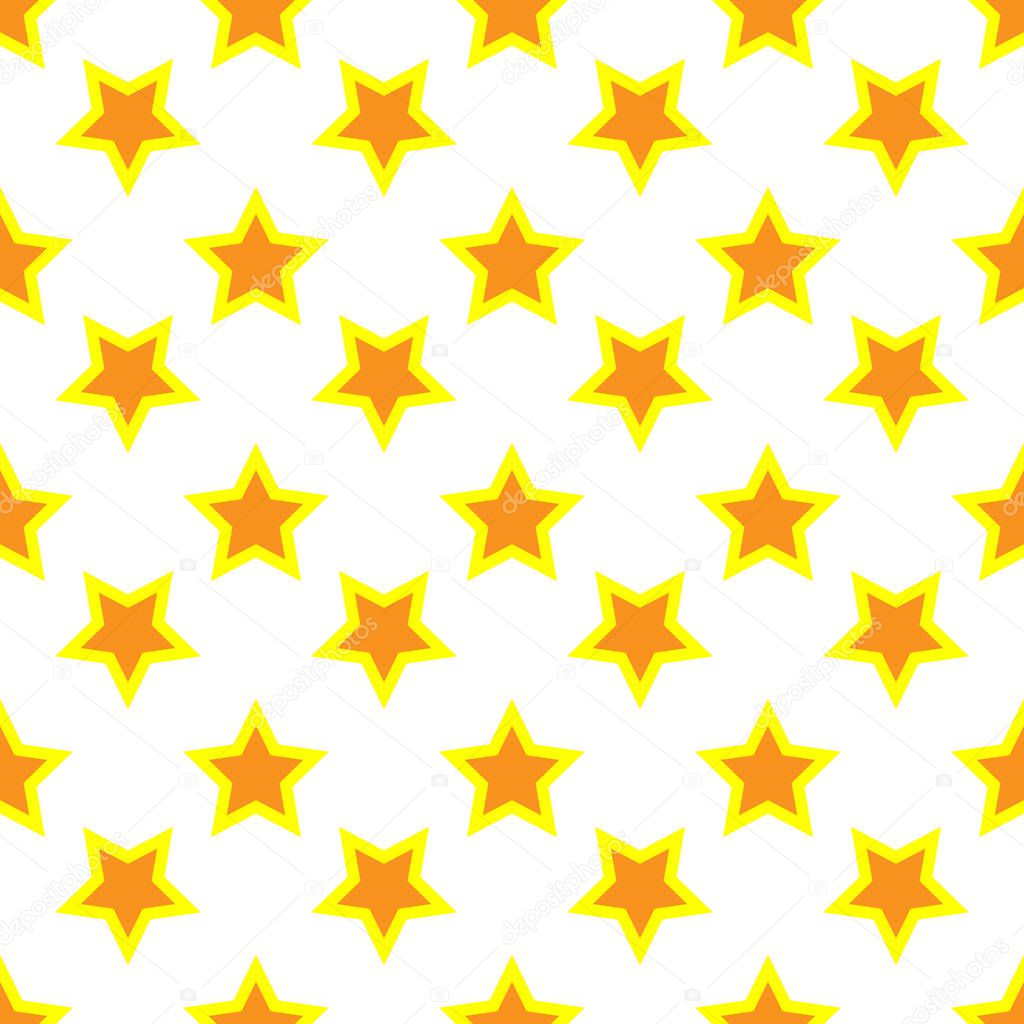 Seamless stars pattern vector illustration on white