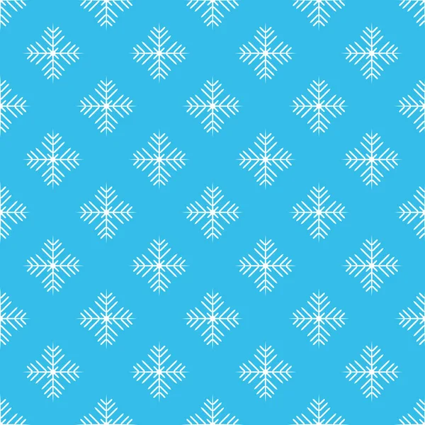 Weihnachten Muster Schneeflocken auf blauem Hintergrund — Stockvektor