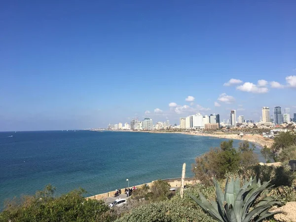 Tel Aviv Srail Modern Bir Deniz Manzarası — Stok fotoğraf