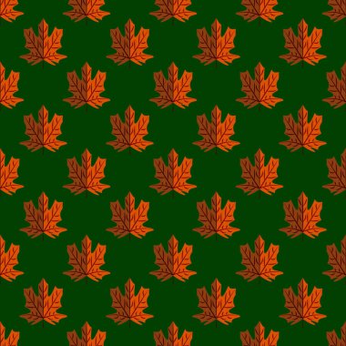 Kusursuz Akçaağaç Sonbahar Yaprak Şablonu vektör çizimi