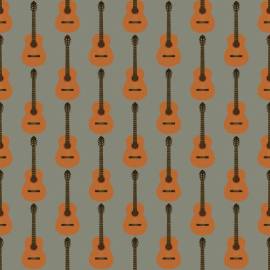 Gitar vektör illüstrasyonlu kusursuz müzik düzeni