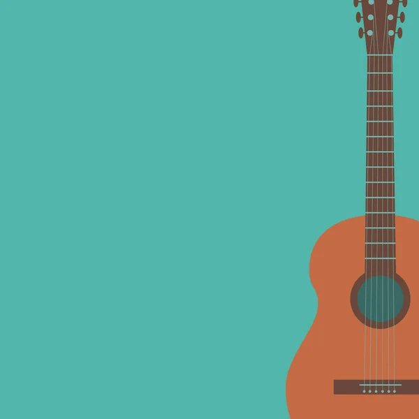 Banner vectorial para el concierto de música clásica en vivo con una guitarra — Vector de stock