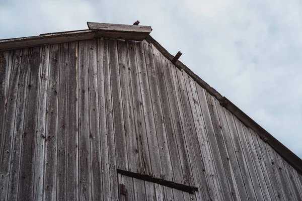 Toit Une Vieille Maison Bois Grenier Bâtiment Abandonné — Photo