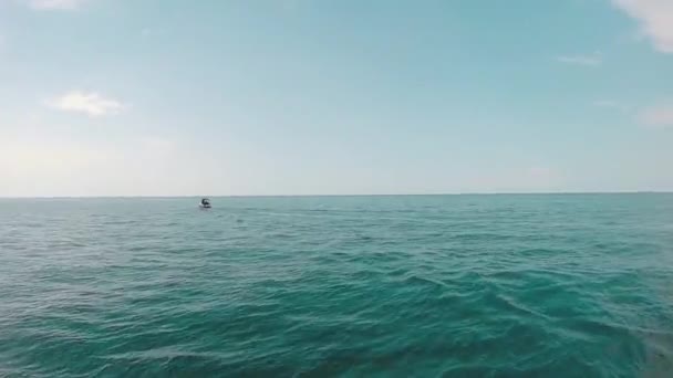 Výlet Lodí Černém Moři Poblíž Města Batumi Horizon Line Krásný — Stock video