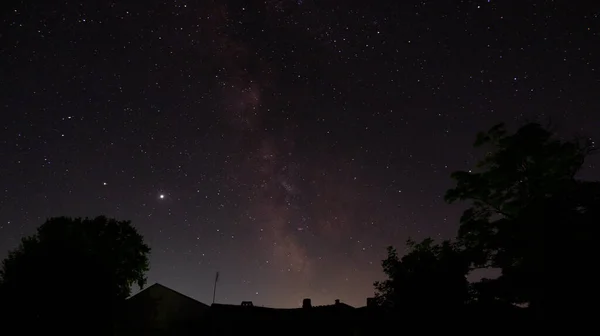 Vue Voie Lactée Depuis Hémisphère Nord Planète Terre Belle Nuit — Photo