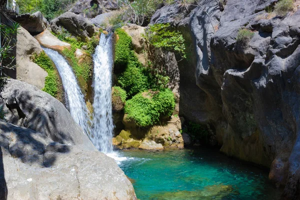 Sapadere kanyon és gyönyörű vízesés, Alanya, Törökország Jogdíjmentes Stock Fotók