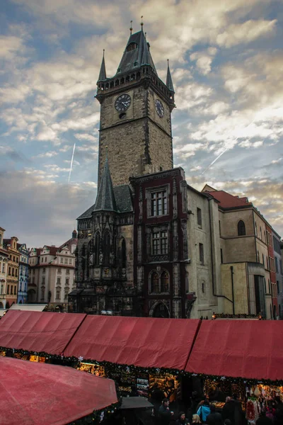 Česká Republika Praha Prosince 2017 Vánoční Trh Praze Vánoční Oslava — Stock fotografie