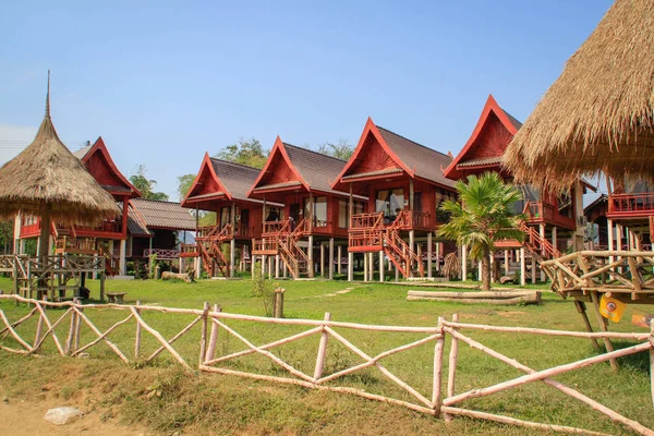 老挝万荣 3月1日 万荣湄公河岸边的餐馆 — 图库照片