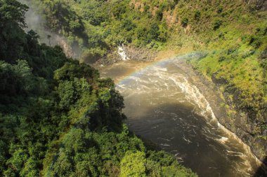 Dünyanın en büyük şelale Victoria's. Afrika: Zambiya ve Zimbabve.