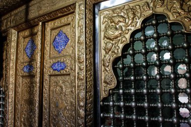 Isfahan, Iran - 11 Mayıs, 2017:Element duvarın içinde cami