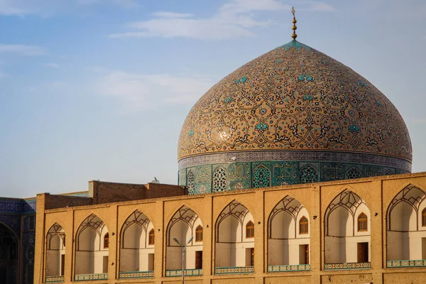 Isfahán Irán Mayo 2017 Mezquita Azul Isfahán Adornos Decoraciones Tradicionales — Foto de Stock