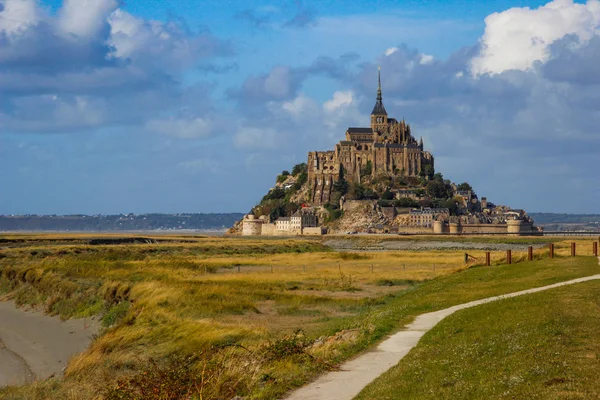 Dos Lugares Mais Famosos França Britânica Abadia Medieval Saint Michel — Fotografia de Stock