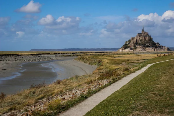 One Most Famous Places British France Medieval Abbey Saint Michel Royalty Free Stock Photos