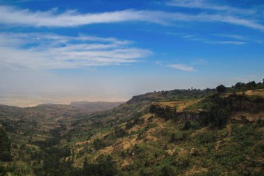 Büyük Rift Vadisi Uganda. Afrika landscare