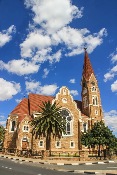 Windhoek Namíbia Április 2015 Klasszikus Német Evangélikus Krisztus Egyházának Windhoek — Stock Fotó