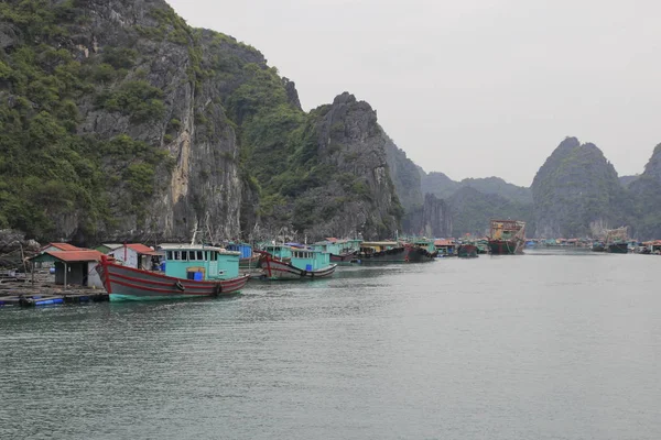 Залив Лонг Вьетнам Января 2016 Года Знаменитый Объект Наследия Юнеско — стоковое фото