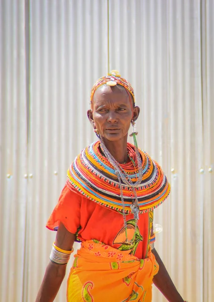Marsabit Kenia Enero 2015 Mujer Keniata Tribu Samburu Relacionada Con — Foto de Stock