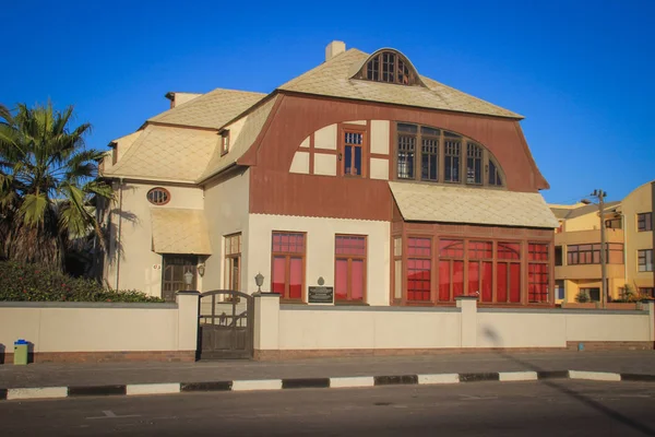 Swakopmund Namíbia Április 2015 Régi Német Épületek Építészet Házak Üzletek — Stock Fotó