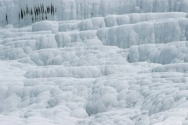 Berühmte Und Erstaunliche Thermalquellen Pamukkale Oder Baumwollburg Denizli Provinz Der — Stockfoto